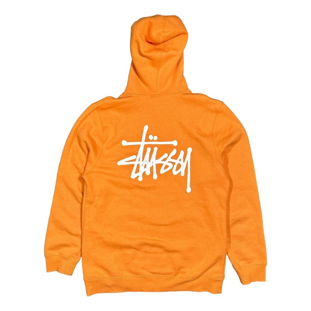 Stussy Orange Logo Hoodie - Men's Pullover